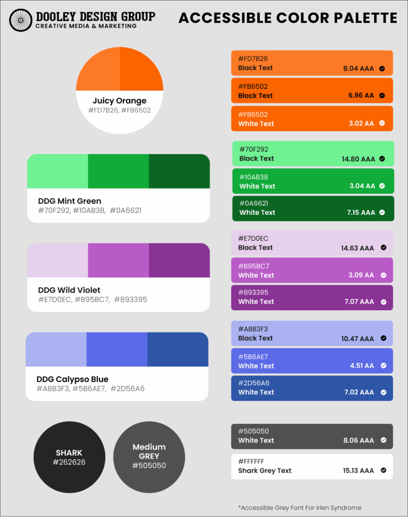 Dooley Design Group Accessible Color Palette