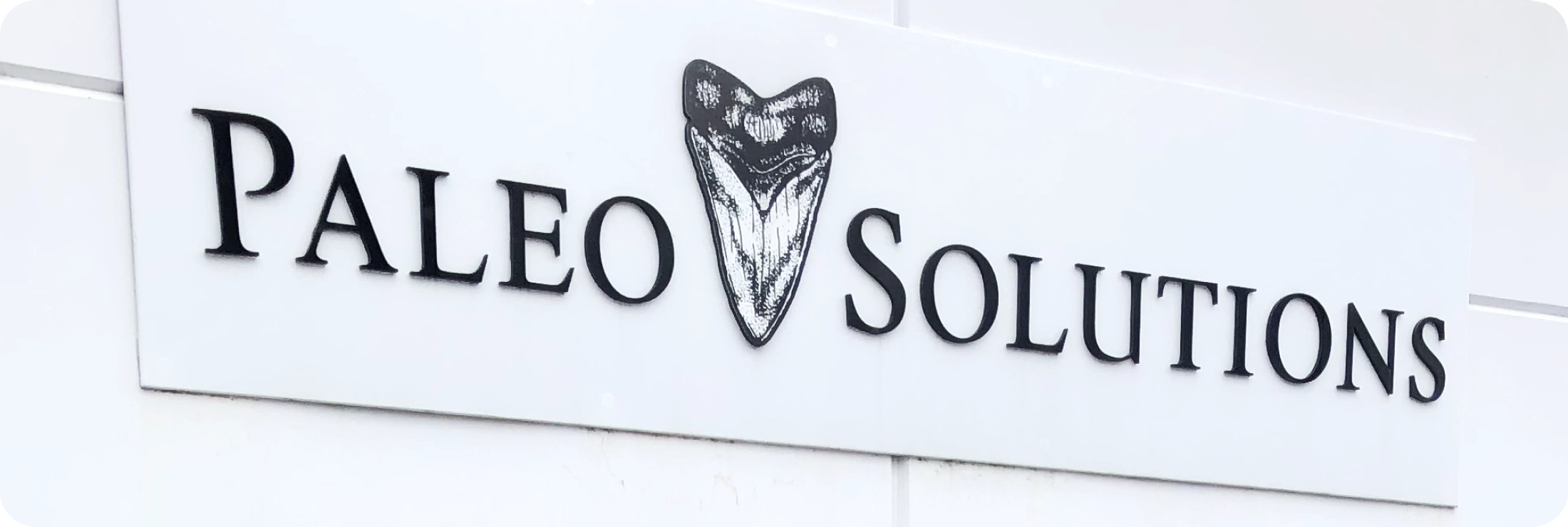 Photo of the Paleo Solutions office sign